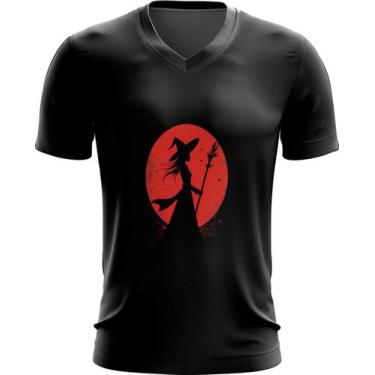 Imagem de Camiseta Gola V Bruxa Halloween Vermelha 12 - Kasubeck Store, Baby Loo