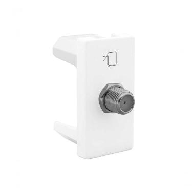 Imagem de Módulo Tomada Coaxial TV 615030BC Antena Tipo F 1M com Conexão Coaxial para TV a Cabo B...