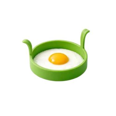 Imagem de Molde Redondo De Silicone De Fritar Ovo Panqueca - Topmixshop, Verde