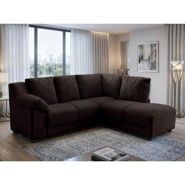 Imagem de Sofa de Canto 5 Lugares Veludo Dallas Estofados Parana