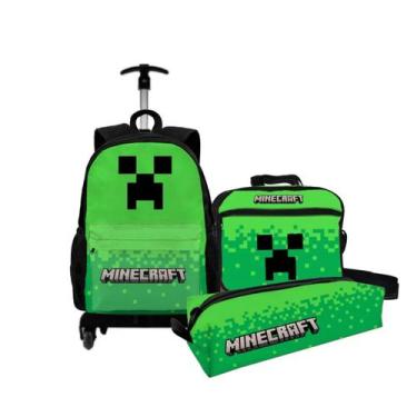 Imagem de Kit Mochila Bolsa, Lancheira Térmica e Estojo Escolar Infantil Persona