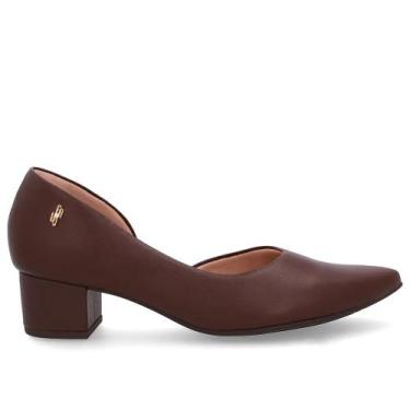 Imagem de Scarpin Feminino Em Couro Usaflex Ud24001002, Pinhão, 36