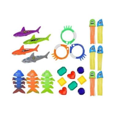Imagem de Conjunto De Brinquedos Coloridos Para Mergulho Na Piscina De Verão, Ac