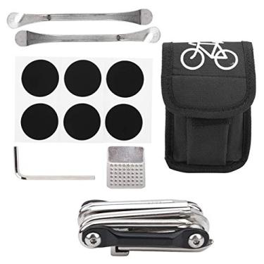 Imagem de Asixxsix Bolsa de reparo de bicicleta, ferramentas autoadesivas para reparo de pneu de bicicleta, para bicicletas