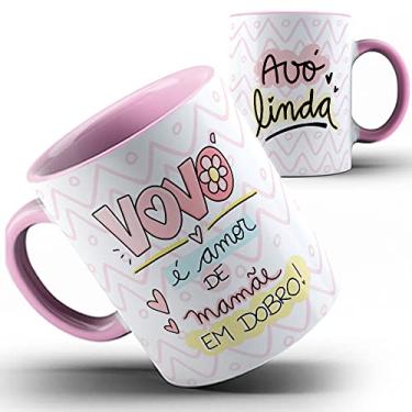 Imagem de Caneca rosa Vovó amor em dobro avó linda