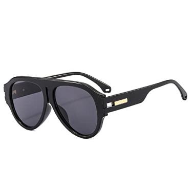 Imagem de Óculos de Sol Quadrado Feminino Vintage Grande Armação Tons Masculino Tendência Design Óculos de Sol de Luxo UV400 Óculos Grandes Gafas Óculos,preto,A