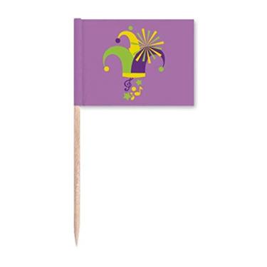 Imagem de Chapéu de carnaval do Rio Brasil com bandeiras de palito de dente marcador para decoração de festa