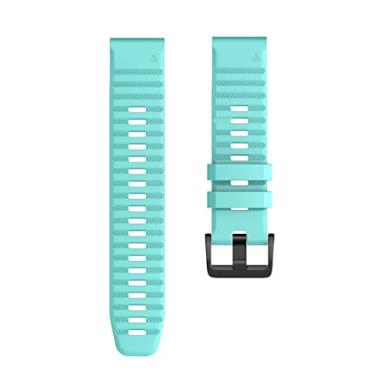 Imagem de HAZELS Pulseira de silicone inteligente para Garmin Fenix 7 7X 7S 6X 6 Pro 5X 5 Plus 3HR Fácil Ajuste Liberação Rápida 20 26 22mm Pulseiras (Cor: Cor Petróleo, Tamanho: Largura 20mm)