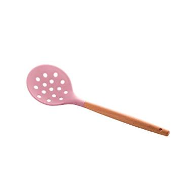 Imagem de ESCUMADEIRA DE SILICONE C/CABO DE BAMBU CHARMY ROSA 31,5cm