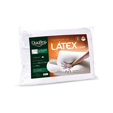 Imagem de Travesseiro Latex Light, Duoflex, para Fronha 50 x 70 cm, Branco, Espuma 100% Poliuretano