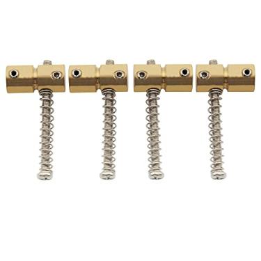Imagem de Musiclily Pro 19mm Carrinhos Saddles de Latão para Ponte de Baixo 4 Cordas Precision/Jazz Bass,Cromado(Kit com 4 Peças)
