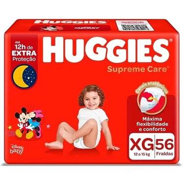 Imagem de Huggies – Fralda Descartável Supreme Care Tamanho XG com 56 Unidades