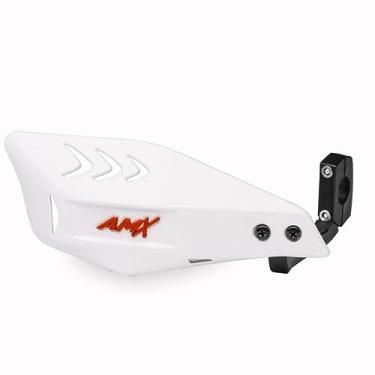 Imagem de Protetor De Mão Moto De Trilha Enduro Par Amx Wing Branco e Vermelho