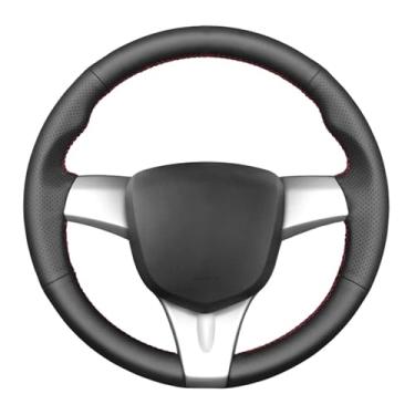 Imagem de Capa de volante, para Chevrolet Spark 2011-2015, personalize couro costurado à mão DIY