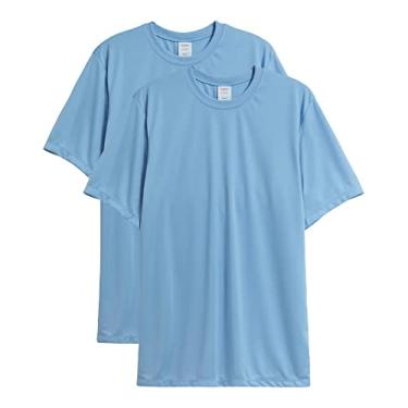Imagem de Hanes Camiseta masculina Sport Cool Dri Performance camiseta moderna, azul claro, GG EUA, Azul claro, GG