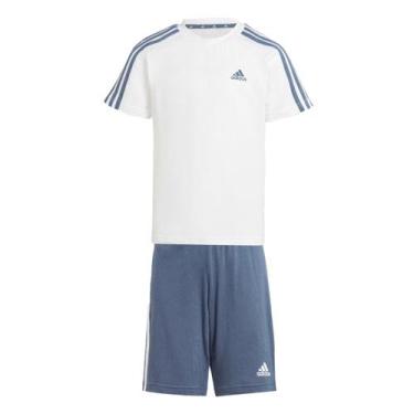 Imagem de Conjunto Camiseta + Short Adidas 3 Stripes Essentials Infantil
