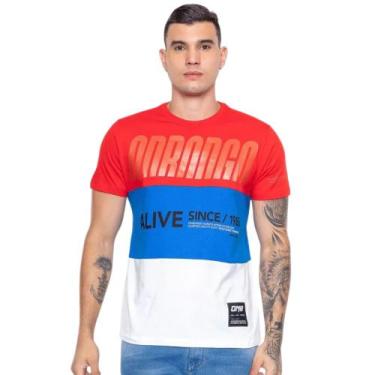 Imagem de Camiseta Onbongo Especial Alive Vermelha Azul Branco D932a