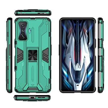 Imagem de Pzwoxukhov Capa para Xiaomi Poco F4 GT/Redmi K50 Gaming, Capa protetora com suporte magnético, verde