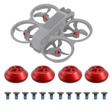 Imagem de Sinyutia 4pcs Motor Cover Cap for DJI Avata 2 Drone, Aluminium Motor Protector Cap for DJI Avata2 Accessories, Dustproof, Waterproof, Protection Propellers Mounts (Red)