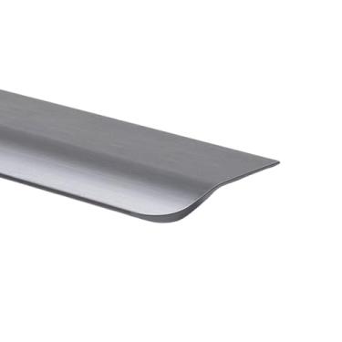 Imagem de Maçaneta de porta invisível moderna minimalista guarda-roupa puxadores de gaveta armário de cozinha puxa maçaneta oculta ferragens de móveis, cinza escovado, comprimento, 150 mm