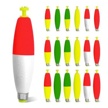 Imagem de YOTO Boias de pesca ponderadas de encaixe, rolhas de pesca de mola de espuma EVA para peixe-gato, 1,12,7 a 5 a 7,6 cm