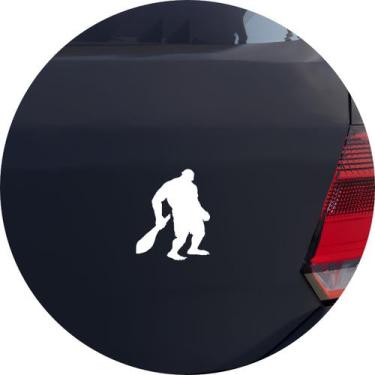 Imagem de Adesivo de Carro Troll Ogro com Porrete - Cor Rosa - Melhor Adesivo, B