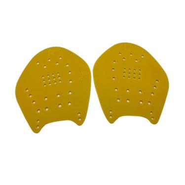 Imagem de Pegciuho Pás de Natação Mão Pás de Mão para Natação, Snorkeling Pás Planas Práticas Nadadeiras de Mão Nadadeiras Treinamento de Natação Pás de Mão, Amarelo L