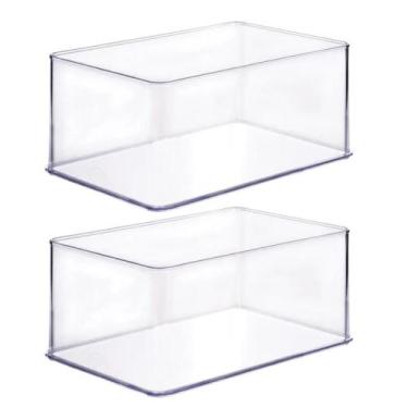 Imagem de Organizador de plástico acrílico 21,9 x 14,6 x 10,6 cm H2 2 unidades P