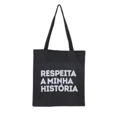 Imagem de Bolsa Ecobag  100% algodão Black Estampa RESPEITA - CARIOCA MAIS