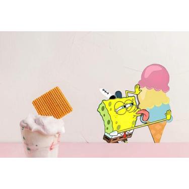 Imagem de Adesivo De Parede Bob Tomando Sorvete - Lojinha Da Luc Adesivos