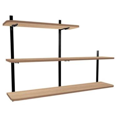 Imagem de Prateleira com 3 Níveis Decoração Sala Escritório Cardiff - Loja da Is