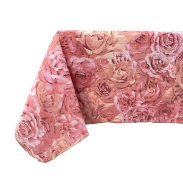 Imagem de Toalha De Mesa Estampada Floral - MILLENIADECOR, ROSAS ROSE, 1,40 X 2,