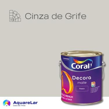 Imagem de Decora Matte Coral Fosco 3,2L, CINZA DE GRIFE