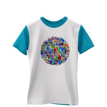 Imagem de Camiseta rainbow friends personalizada rb27 - FéM, Azul turquesa, 2