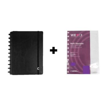 Imagem de Kit Caderno Inteligente Basic Black e Refil Pautado Grande
