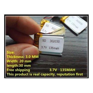 Imagem de 2 Baterias 3,7v  135 Mah 3mm X 20mm X 30mm - KMIG