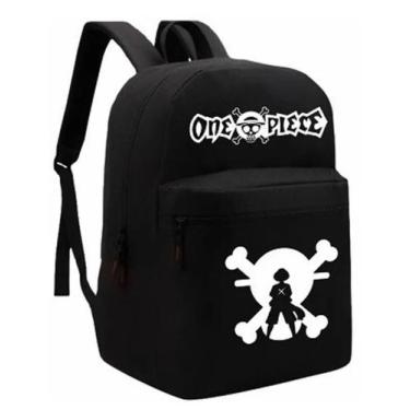 Imagem de Mochila Escolar Bolsa One Piece Caveira Brook Luffy Anime - SEMPRENALU
