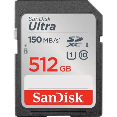 Imagem de Cartão de Memória SD Sandisk Ultra 150 MB/s C10 U1 512 GB (SDSDUNC-512