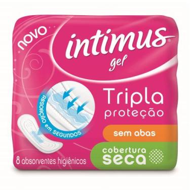 Imagem de Absorvente intimus gel cobertura normal seca sem abas com 8 unidades -