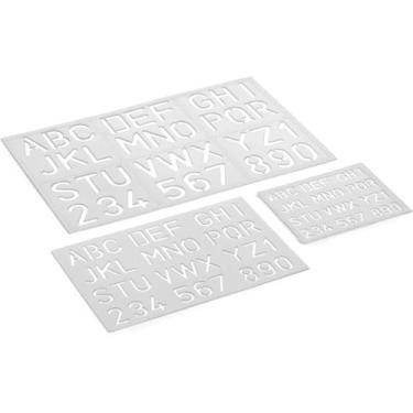 Imagem de Normógrafo KIT com 3 Réguas - Waleu