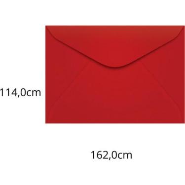 Imagem de Envelope Carta Colorido 114X162MM Vermelho Toquio 80G - Pacote com 100