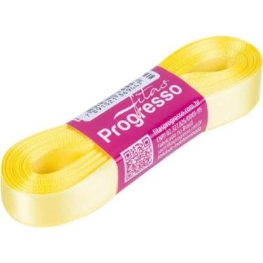 Imagem de Fita de Cetim 15MM 10M Amarelo Canario 242 - Fitas Progresso