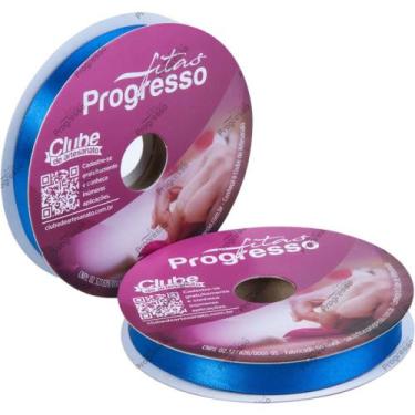 Imagem de Fita de Cetim 10MM 50M Azul Royal 214 - Fitas Progresso