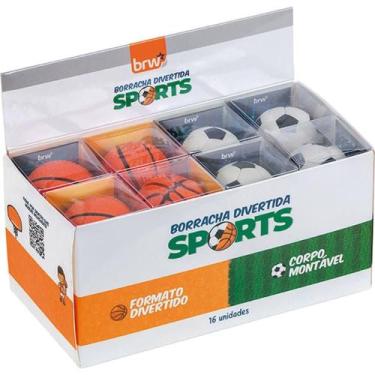 Imagem de Borracha Decorada SPORTS BALL Desmontável 2 Modelos - Display com 16 U