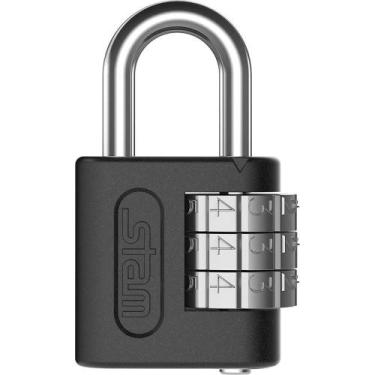 Imagem de Cadeado Segredo 25MM Preto Fosco - STAM