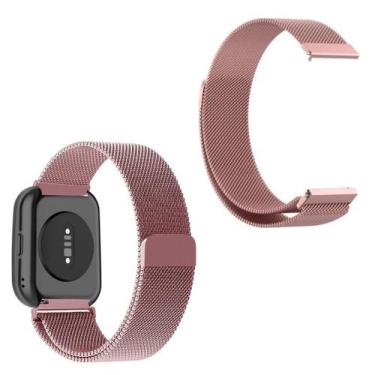 Imagem de Pulseira metal maleável inox para Haylou RS5 2,01 LS19 - Genérica