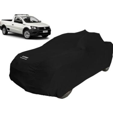 Imagem de Capa Para Proteger Pintura Carro Vw Saveiro Cab Simples - Mz, Preta