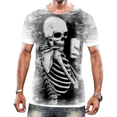 Imagem de Camiseta Camisa Arte Tumblr Esqueletos Caveira Ossos Moda 4 - Enjoy Sh