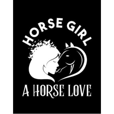 Imagem de Notebook: Horse Horse Girl Love Equestrian Sport Horses Riding Saddle Stable: Gratitude Notebook Journal Daily Gift 100 Pages 8.5x11 Soft Cover