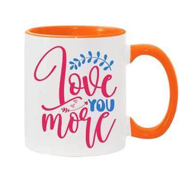 Imagem de SpreadPassion Caneca de café Love You More, presente para namorado e namorada, ideia de presente de dia dos namorados, presente para marido e esposa, ideia de presente de aniversário do dia dos
